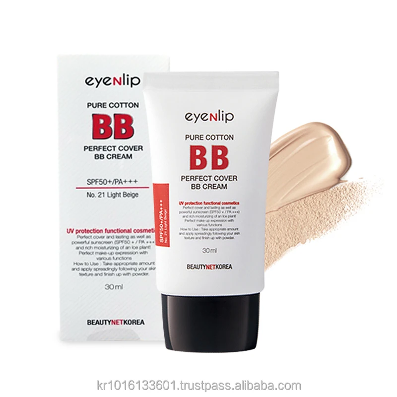 EyeNLip Pure cotton perfect cover BB cream #21,23 Light Beige / korea cosmetic