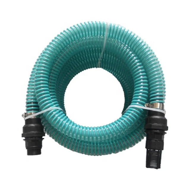 High Working Pressure Garden PVC Clear Suction 1 Inch 2 Inch 6 Inch Flexible Water Pump Hose With Fitting