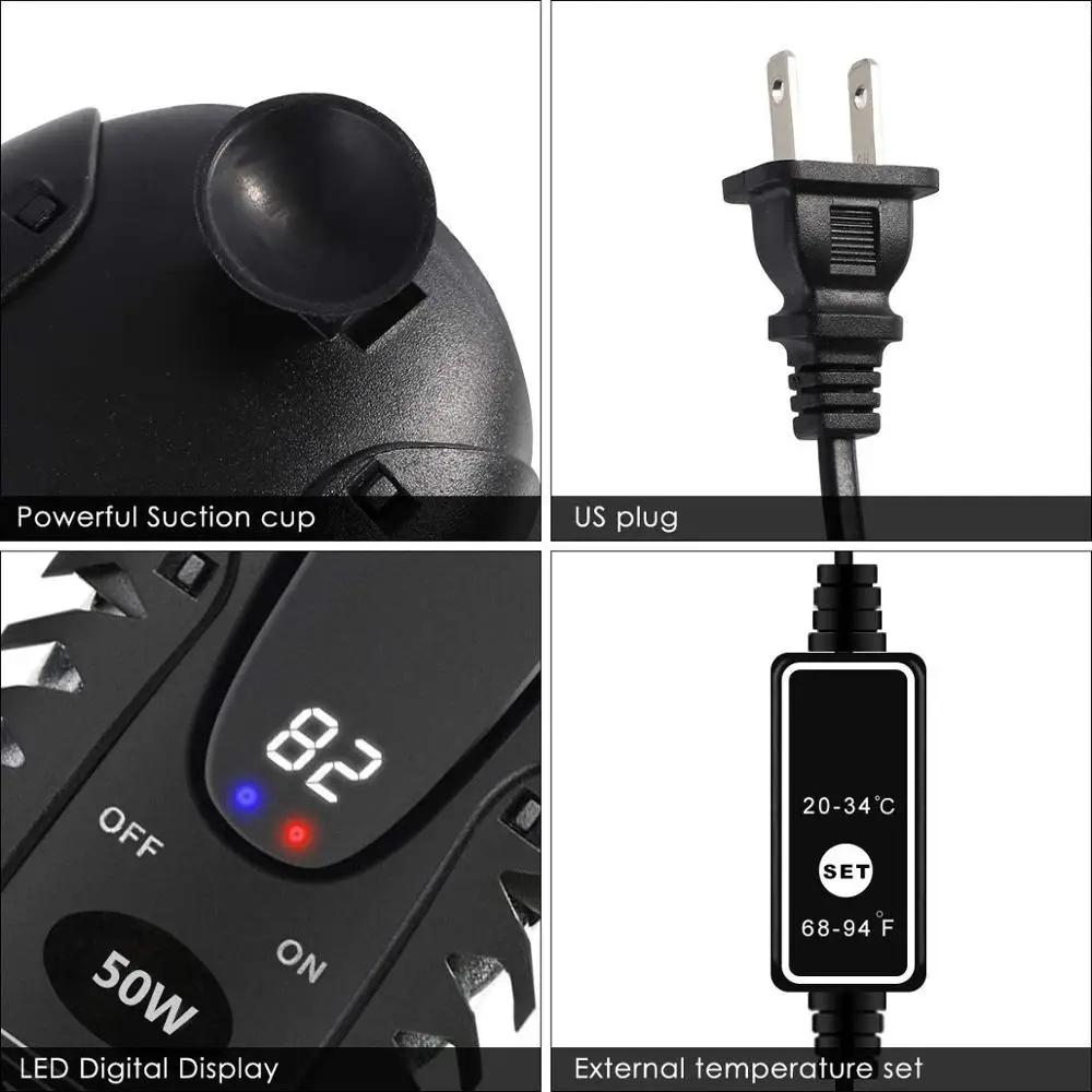 China factory Sea Billion aquarium temperature control submerged fish tank heater wholesale