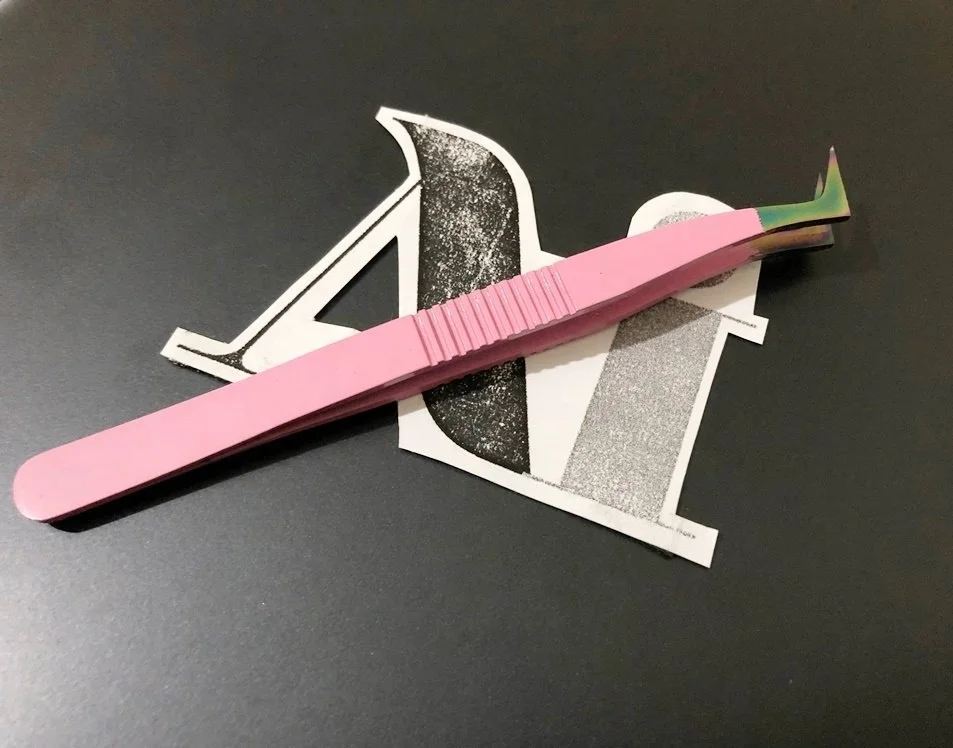 Pink Coated Russian Boot Volume Eyelash Tweezers Sustainable Stainless Steel Eyelash Extension Tweezers With Custom Logo