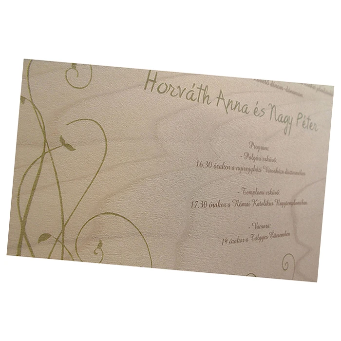 
Wooden Invitation Card for Opening Ceremony 