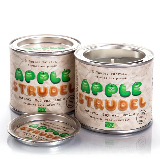 Aromatic Soy Wax Candle in Tin Can Packaging 100% Handmade