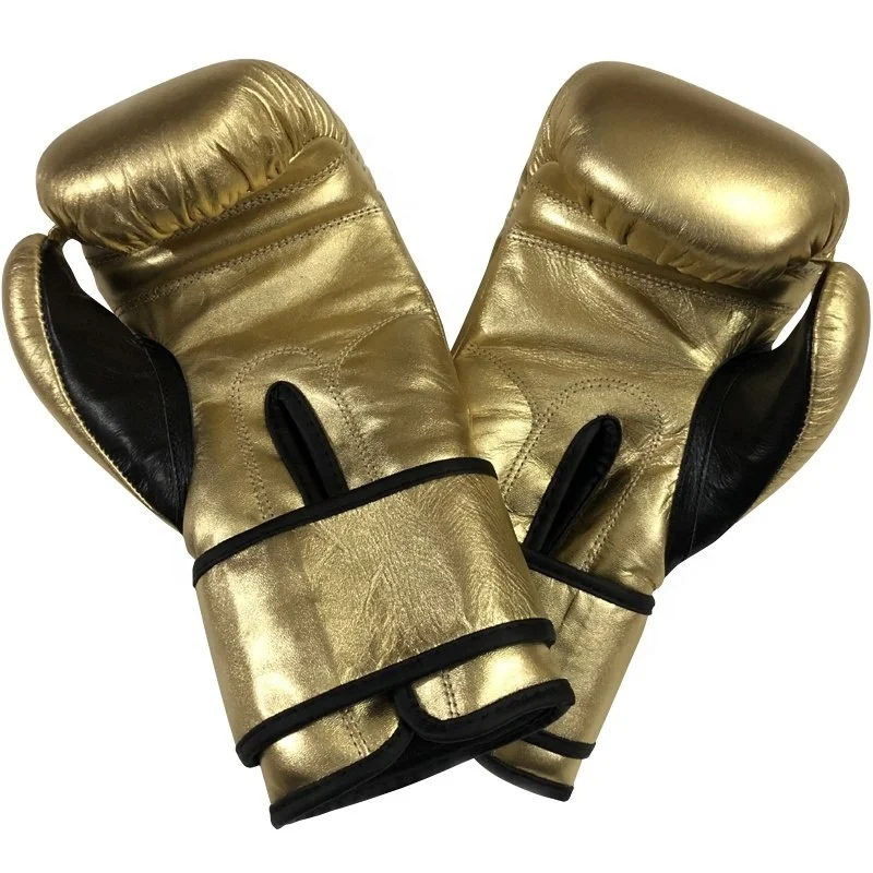 metallic boxing gloves real leather custom made boxing equipment manufacturer in Pakistan BFG-004