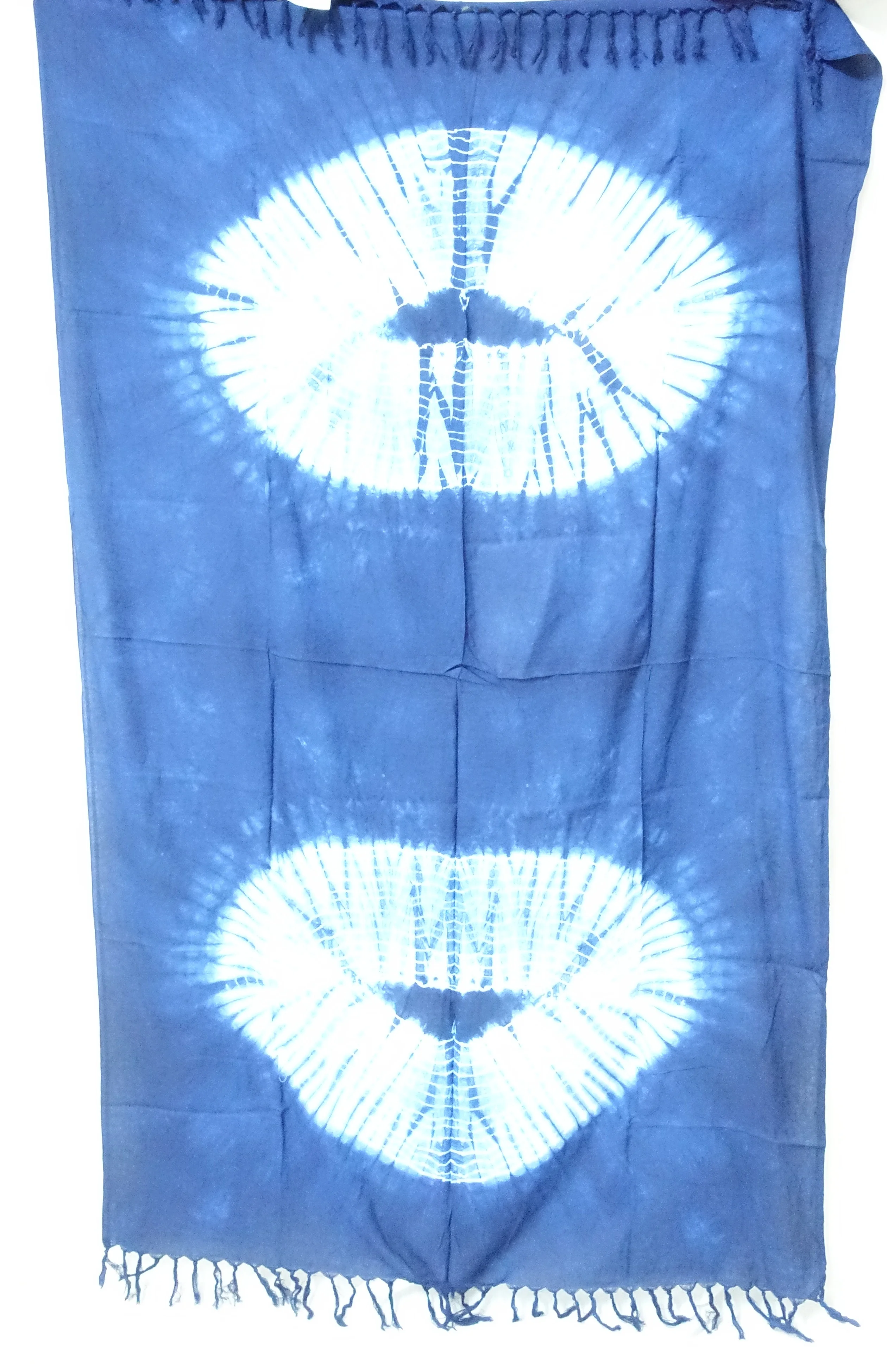 Синяя пикантная пляжная одежда цвета индиго с разноцветным узором ручной работы парео саронг