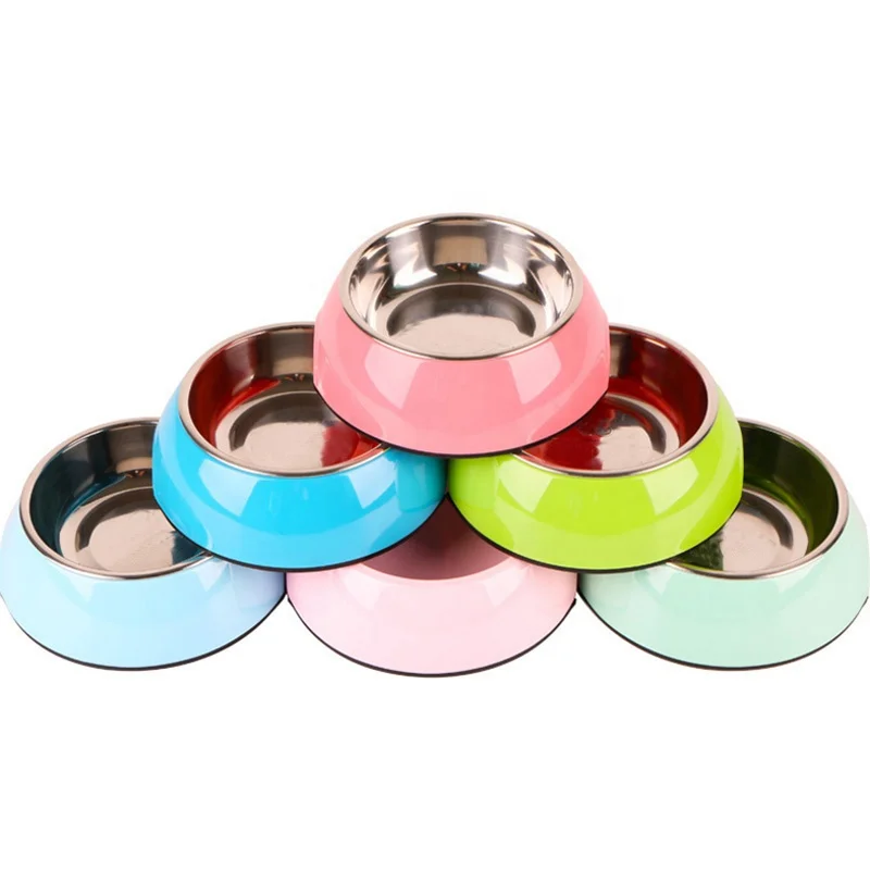 king  international  Small  Size  Pet  Bowl  Stainless  Steel  Melamine  Cat  Dog  Puppy  Food  Feeder  Dish  Bowls pets empire