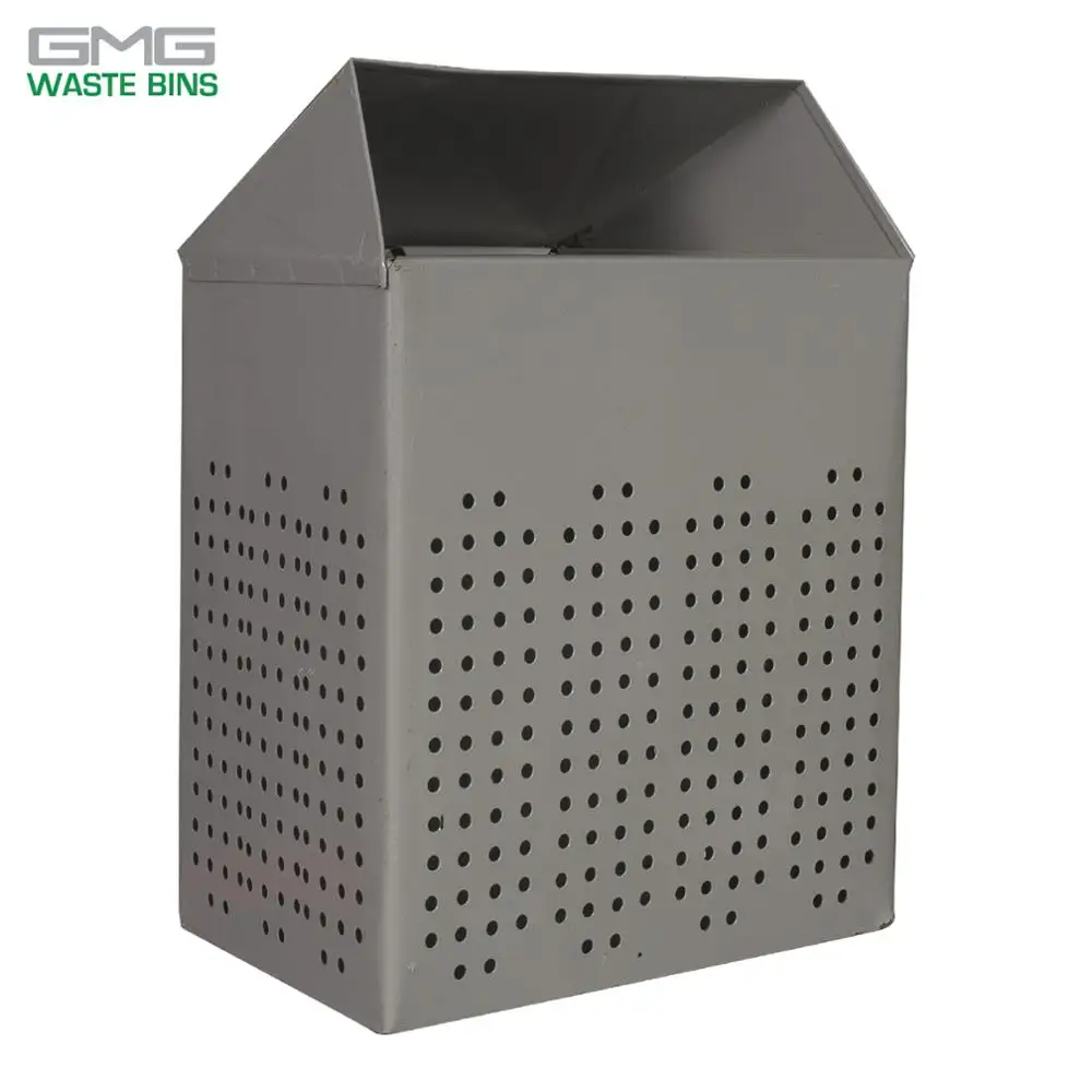 30 L Wall Mounted Waste Bin Stainless Steel Silver  GMW 30 Trash Bin Waste Bin Garbage Can Metal Pedal Stainless Steel