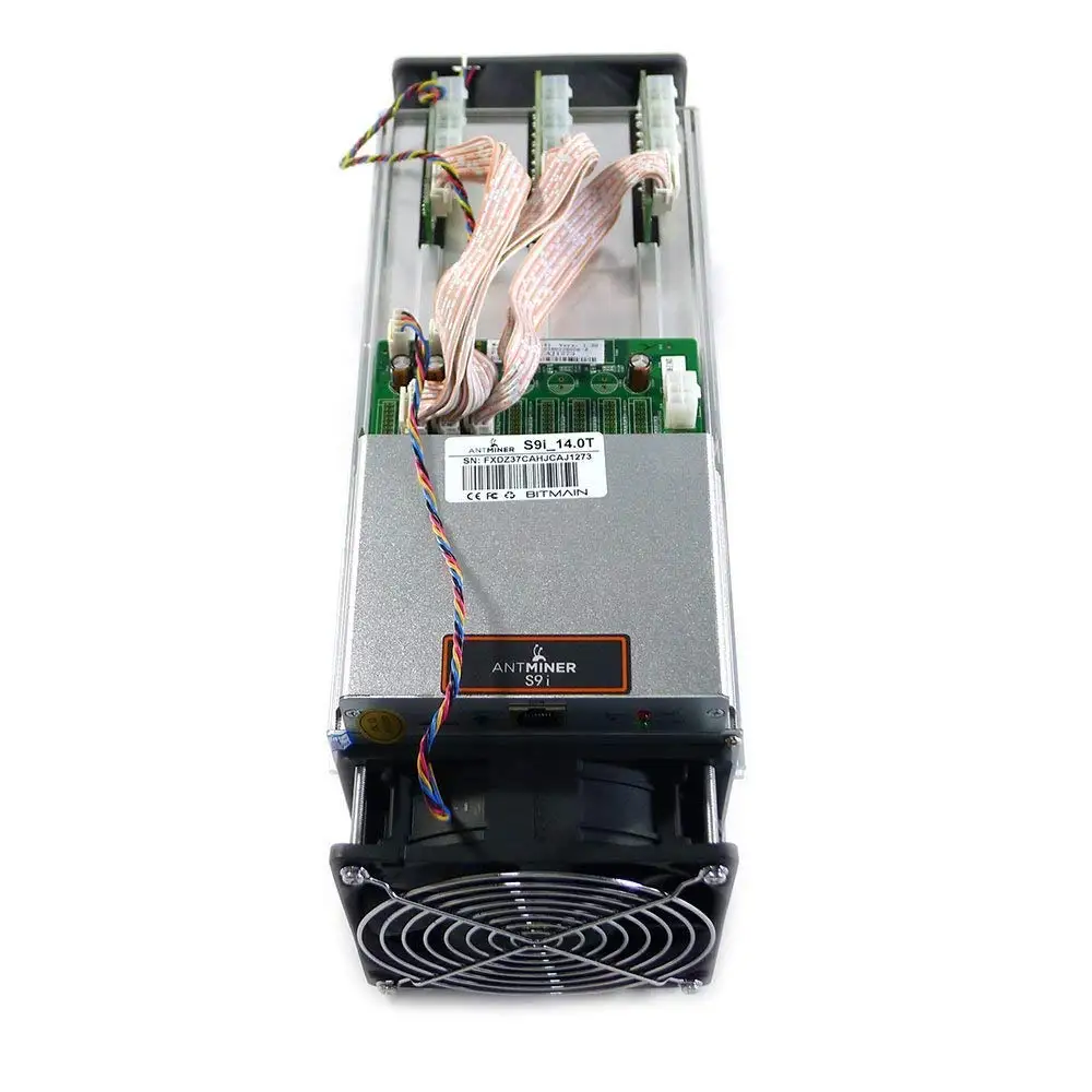 
Used Antminer S9i 14 TH/s asics bitcoin mining Bitmain S9i with PSU Power Supply 