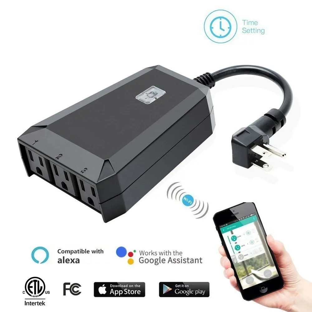 smart socket wifi smart home device Compatible with Alexa and Google Home,Timing Function No Hub Required