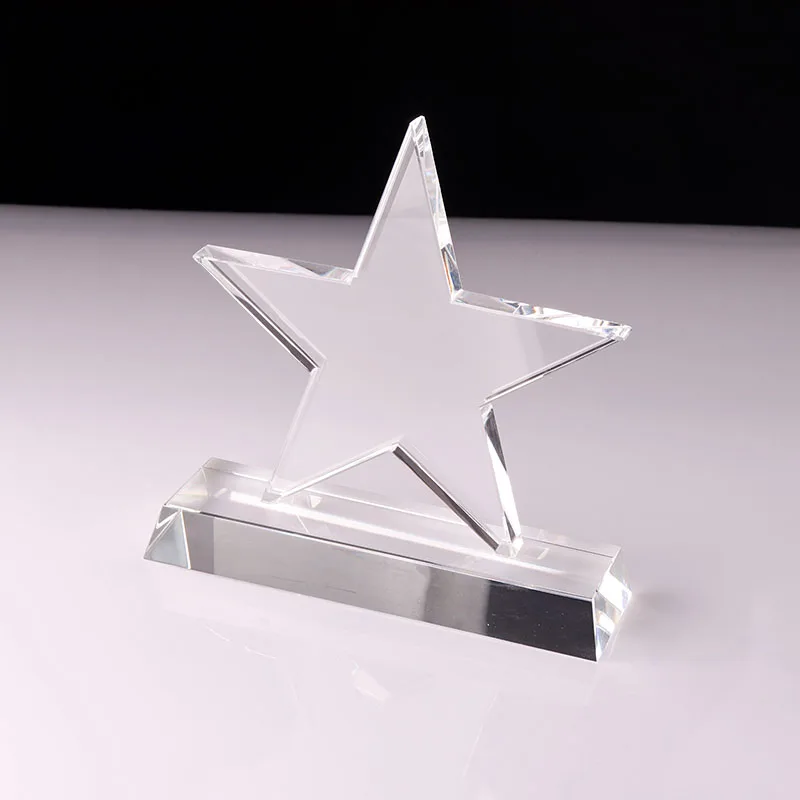 
Wholesale handmade high quality five-pointed star crystal trophy award gift 