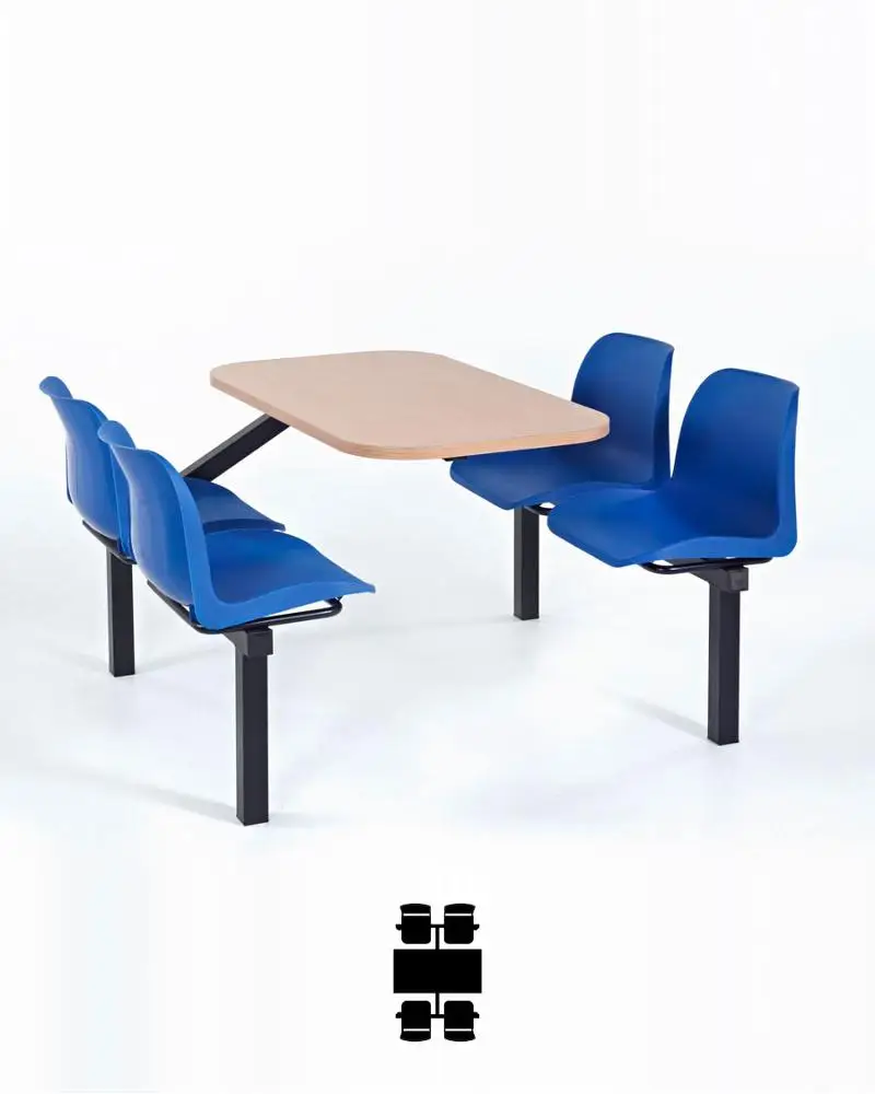 School Dining Furniture Durable Metal Construction for Classroom and Cafeteria Use