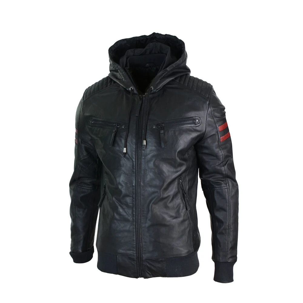 Winter Wear Men Washed PU Leather Jacket Wholesale Good Quality Men Wear Fashion Leather Jacket