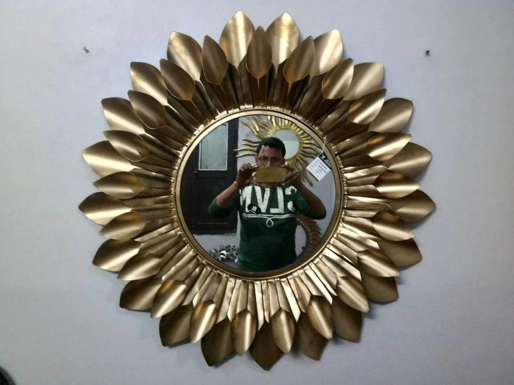 Decorative Butterfly Mirror Wall Hanging Iron Wall Mirror Designer Wall Mirror for Decoration