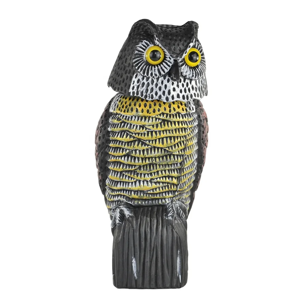 
ZT3003-4 plastic visual scare emulational decoy rotating head owl 