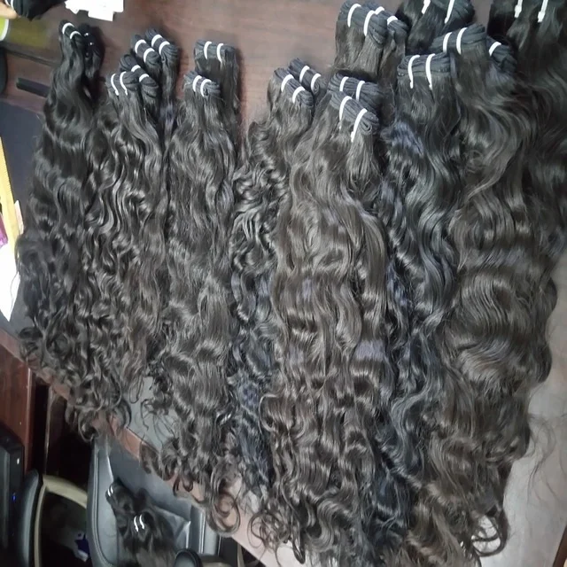 100% Raw Natural Curly Virgin Indian Hair Extension Double Weft Unprocessed Afro Waves Single Donor Bundles Human Hair donors
