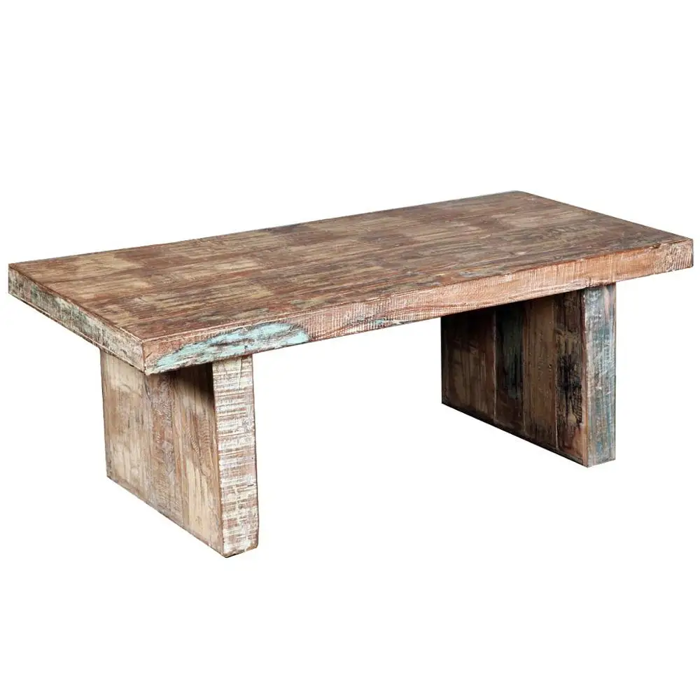 Antique Rustic Mission Reclaimed Distressed Solid Wood Coffee Table Vintage Dining Room Furniture for Homes
