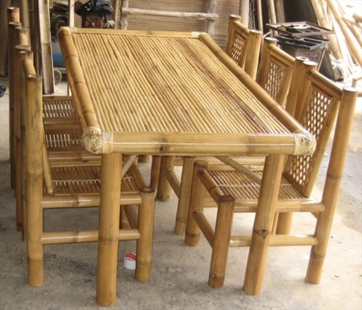 BIG DINING SET - BAMBOO DINING TABLE