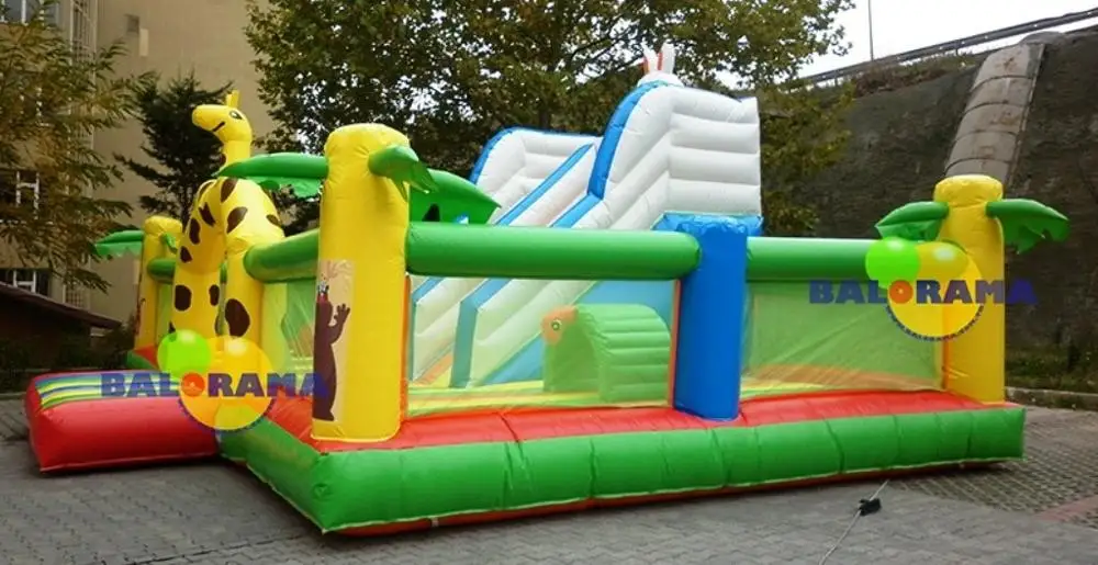  Надувная игровая площадка надувной веселый город замок