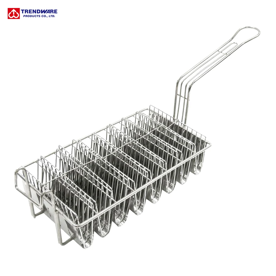 
8 Mould Nickel Plated Steel Mexican Taco Shell Deep Fryer Basket 
