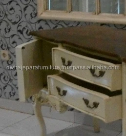 Classic Wooden Mahogany Furniture Makeup Table French Style