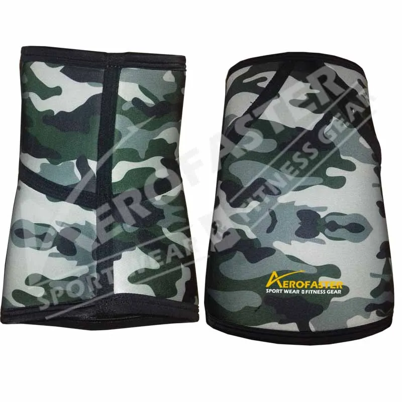  Камуфляжные зеленые неопреновые наколенники мощный подъемник бодибилдинг тренировки поддержка колена