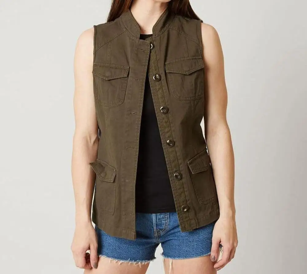 
High Quality Fashionable Casual Slim Fit Street wear Breathable Ladies Vest For Wholesale Supplier 