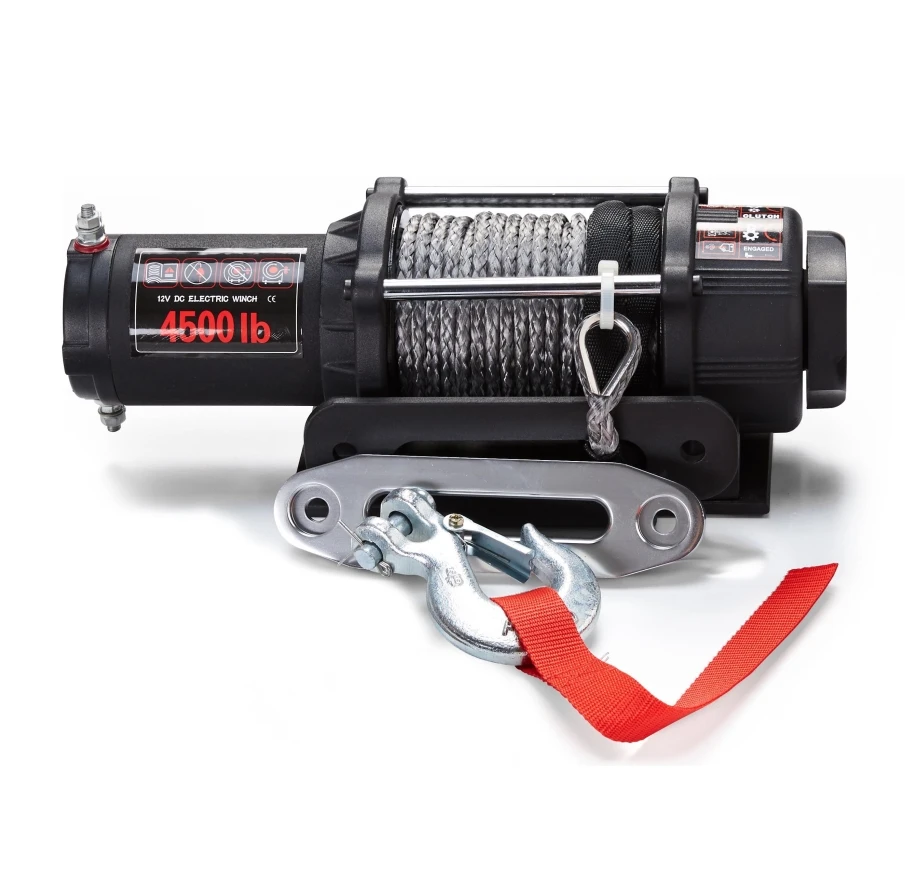 Off road high speed 4*4 car electric winch 4500lbs with synthetic rope