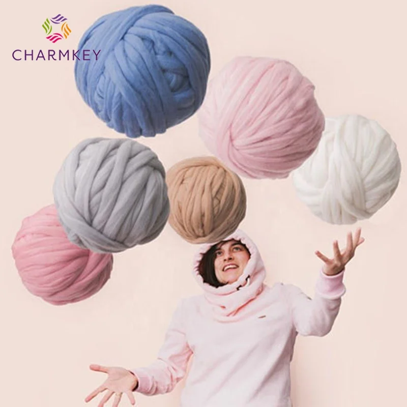  Charmkey хорошая цена шерстяная пряжа из шерсти мериноса для ручной вязки ковровых покрытий