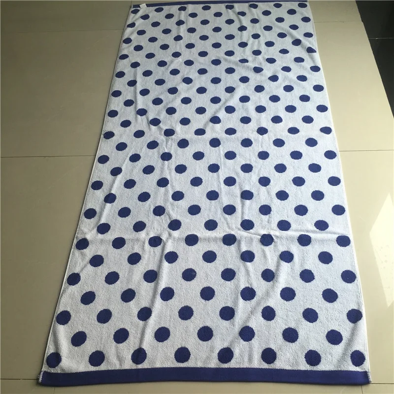 Премиум хлопчатобумажная ткань обе махровые стороны пользовательский дизайн жаккардовое банное полотенце пляжное полотенце