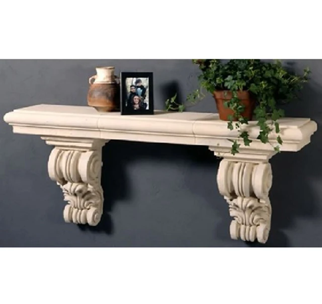 Белый мрамор полированный камень резной кронштейн песчаник стенд классический