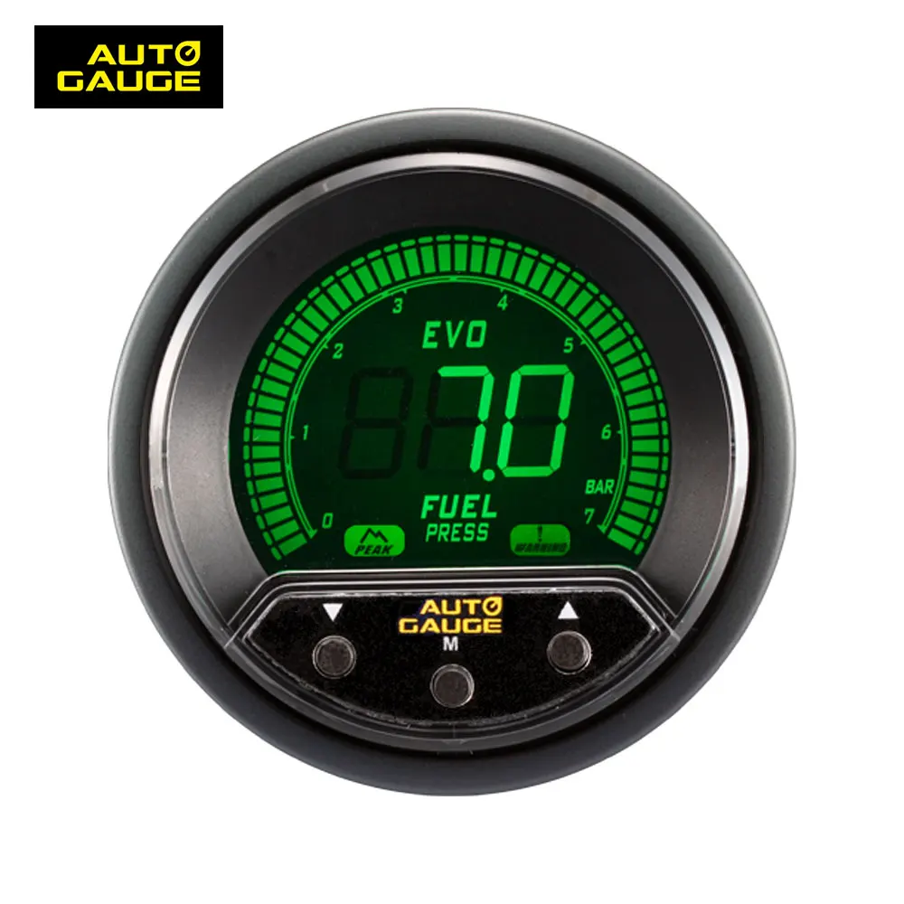 Grandeur Black Surface LCD Screen Auto Dashboard Fuel Press Gauge