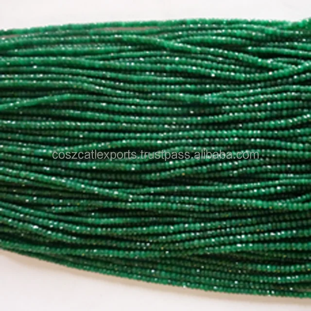 green Corundum Rondell Faceted crystals healing stones Fashion Loose gemstone for jewelry making necklace Beads