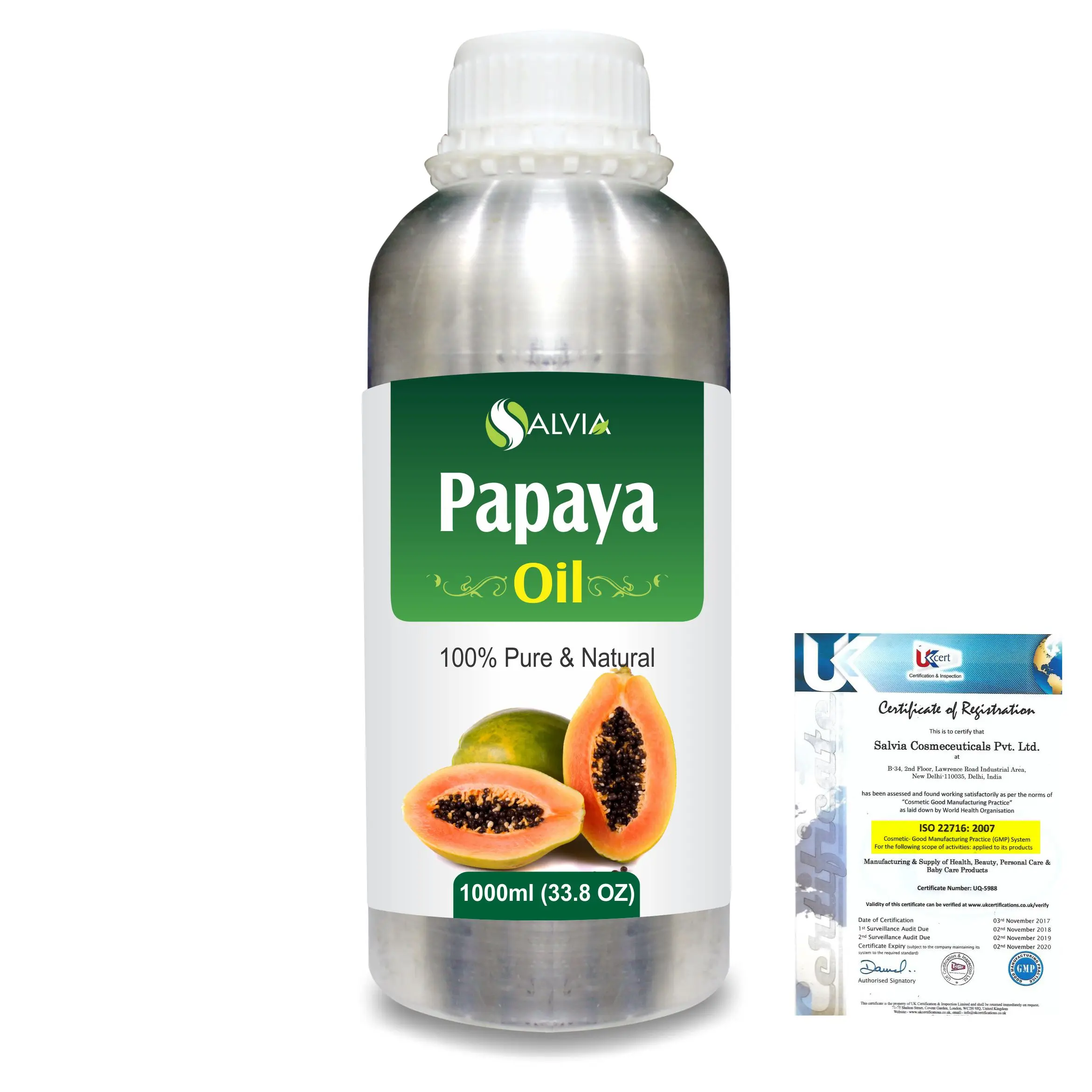 Эфирное масло папайи 1000 мл, 100% чистое и натуральное, экспресс-доставка