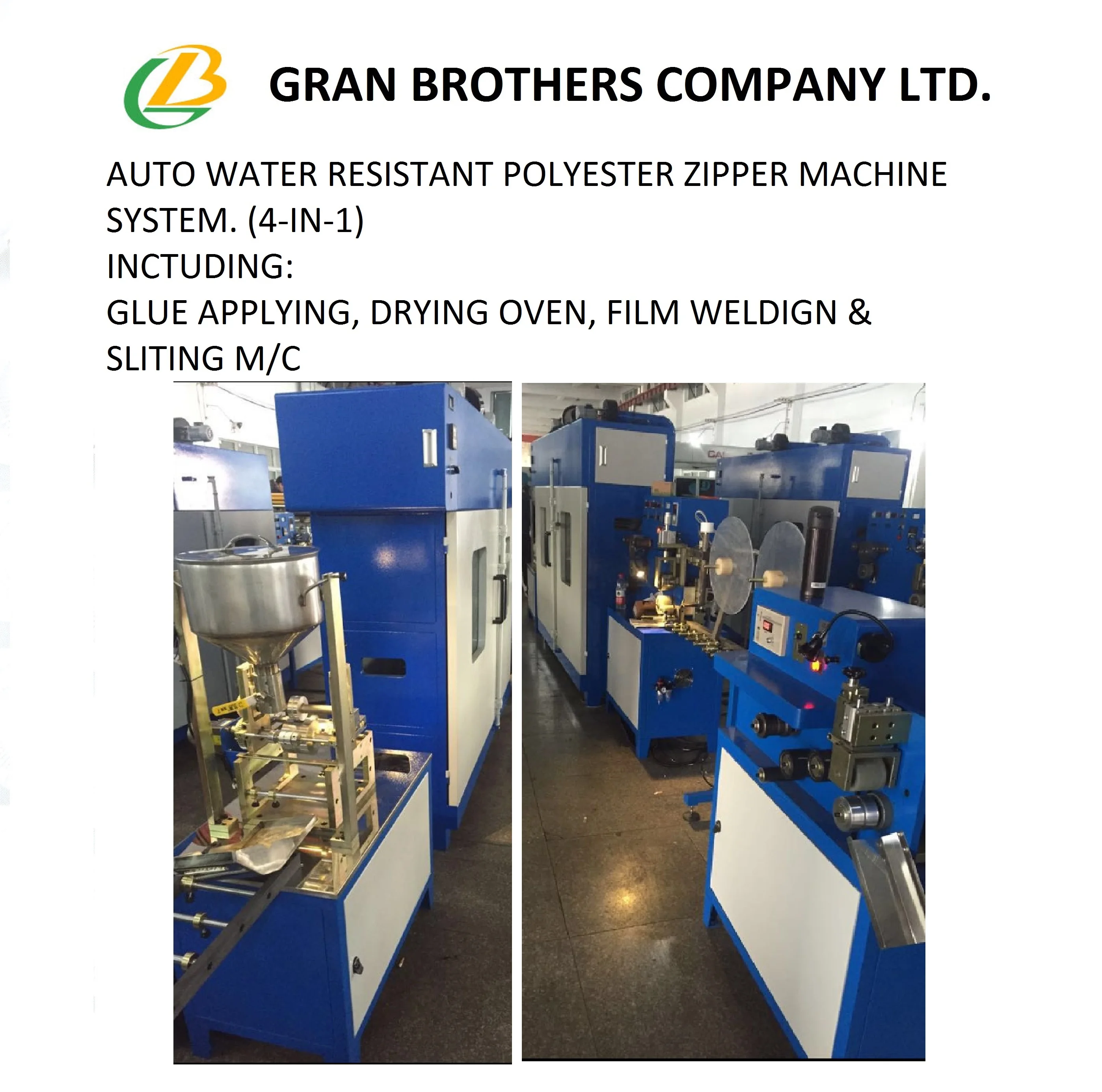 
water proof zipper making line 