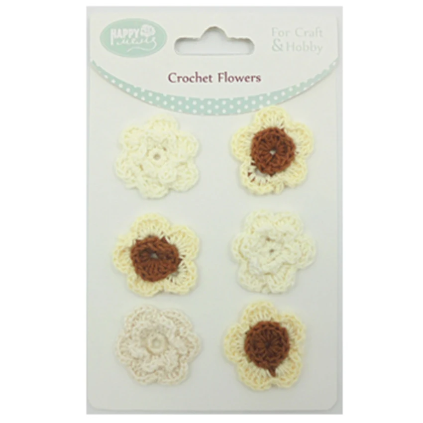 Wholesale 30mm cute crochet flower for garment accessories