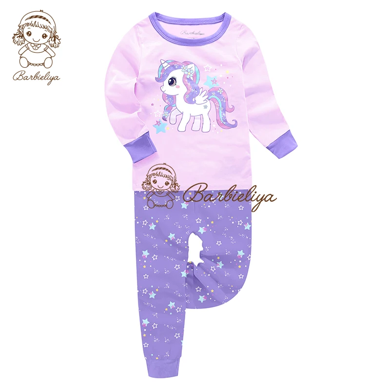 
v-unicorn girls pyjamas sleepwear cartoon long sleeve nightwear boutique cotton boy girl pajamas kids night wear 