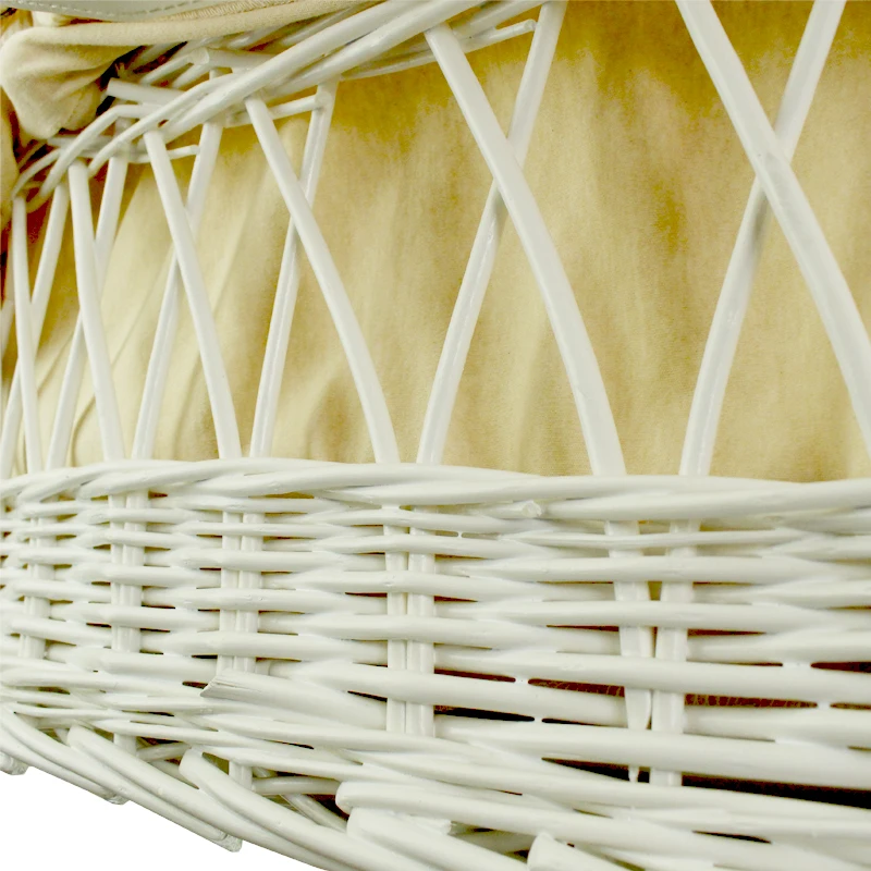 Sleeping Handmade Decorative Baby Cradle Wicker Moses Basket New Born Baby Crib+day Bed 100% Handmade Durable Mordern Willow