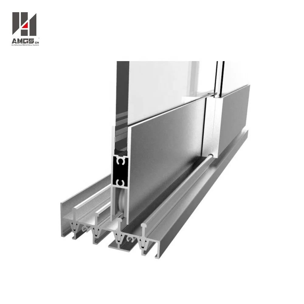 
10mm tempered glass exterior decorating aluminum frameless sliding glass door 