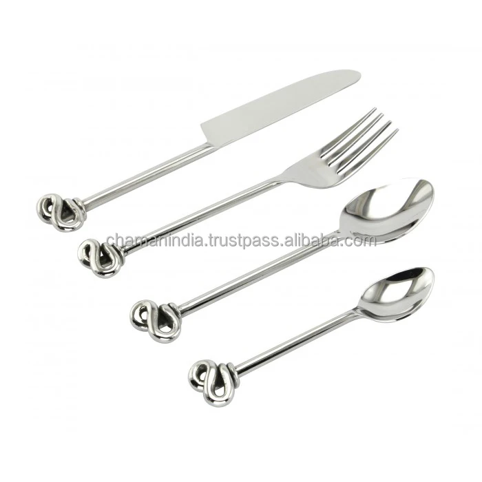 Double Knot Stainless Steel Cutlery 4 Piece Set