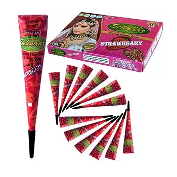 Красные конусы из хны Mehendi