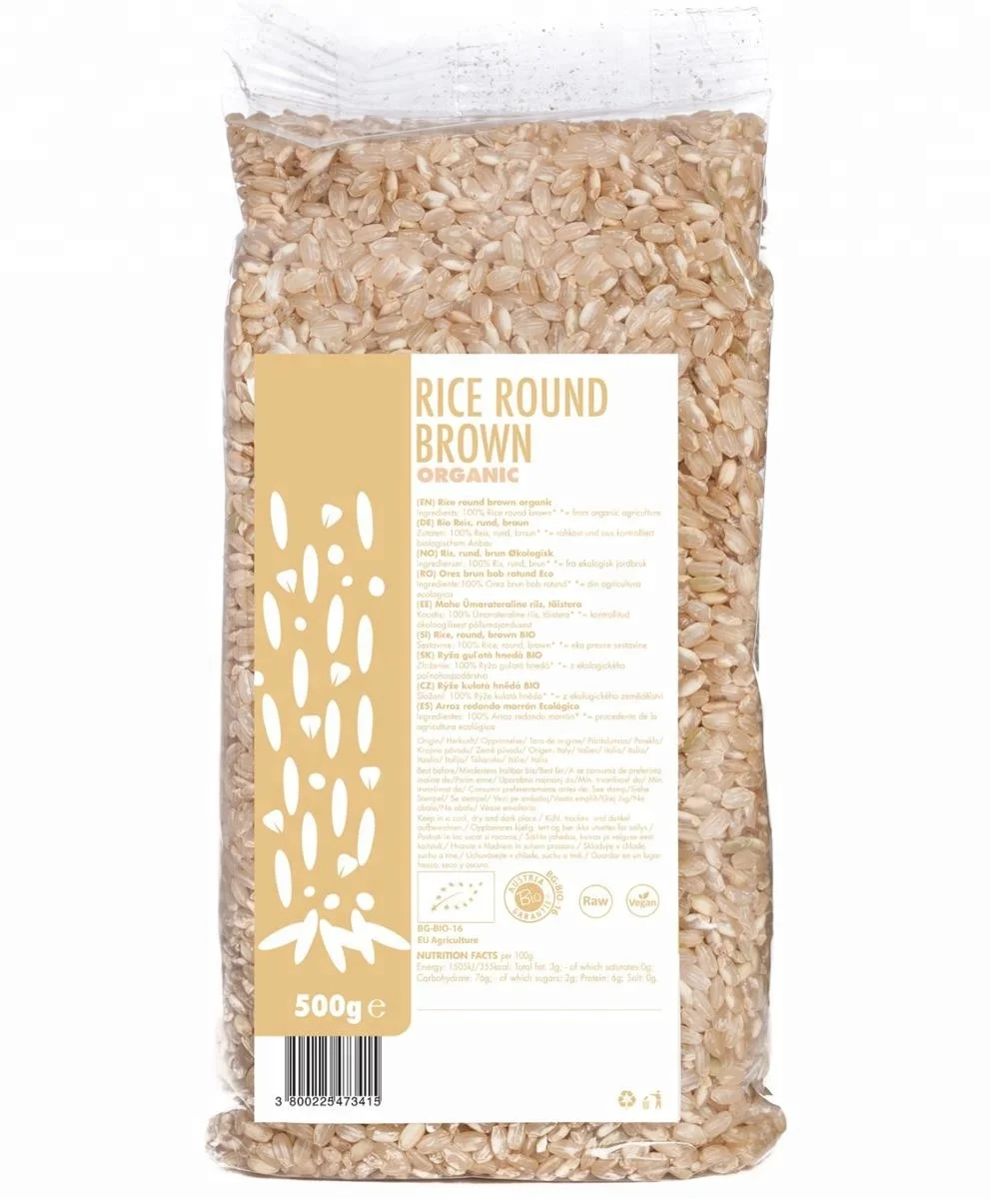 
Raw Round Brown Rice Vegan And Gluten Free Certified Organic | Private Label | Bulk 
