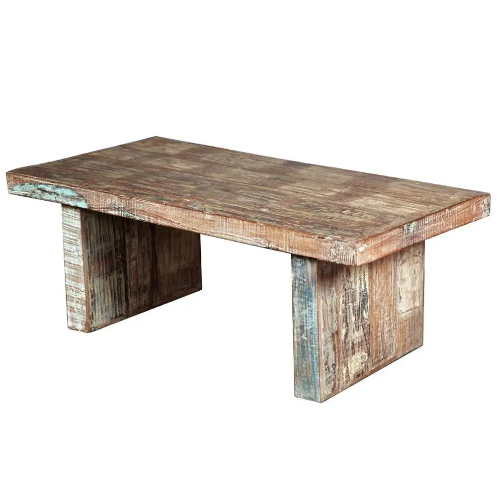 Antique Rustic Mission Reclaimed Distressed Solid Wood Coffee Table Vintage Dining Room Furniture for Homes