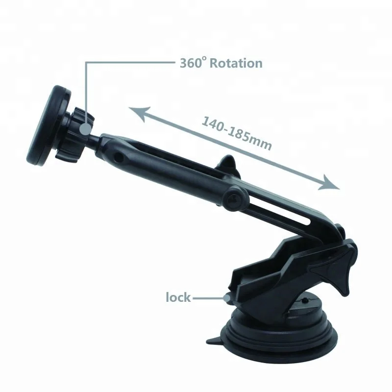 Long Arm Universal Magnetic Cradle Windshield Dashboard Cell Phone Mount Holder