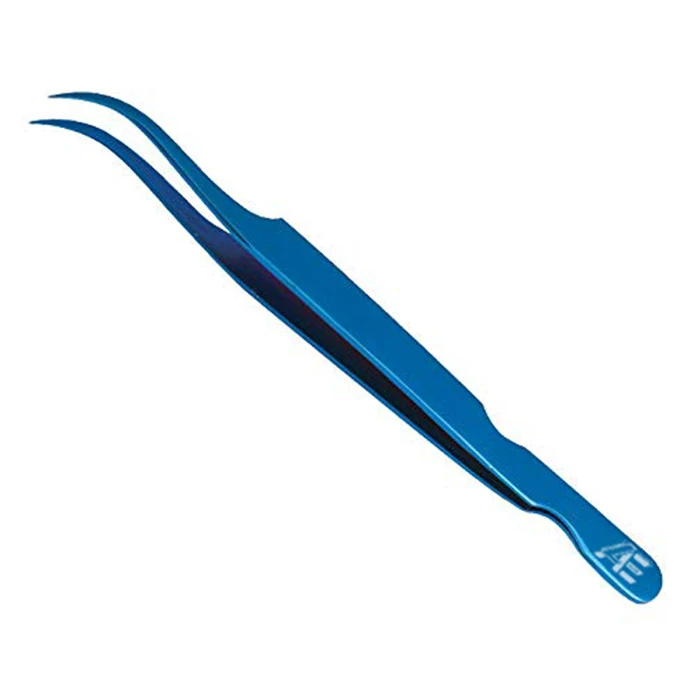Blue Bend Tweezers Nippers For Eyelash Extensions Nail Art Design that is Durable and Easy to Clean 2024