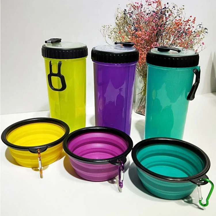 Portable Pet Water Bottle Plastic Dog Bowl for Pet Dog Feeder and Drinking