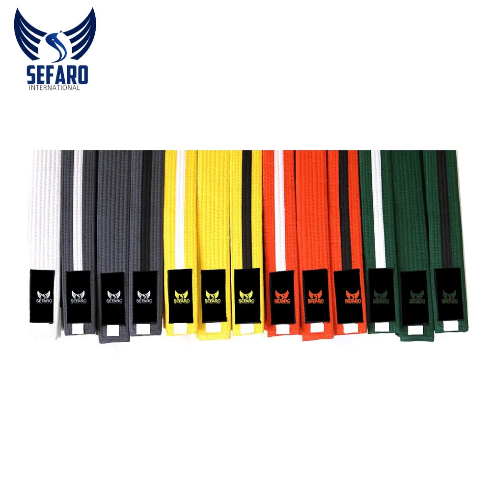 Wholesale Custom Logo Embroidery Martial Arts Judo Karate Belts / Customized Made Factory Direct Supply Karate Belts For Sale