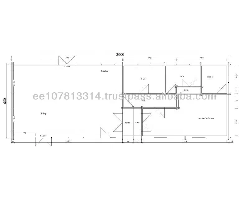 
Twin Unit 680x2000 UK Caravan Act Selfbuild Kit House Hotel Office or Supported Selfbuild 