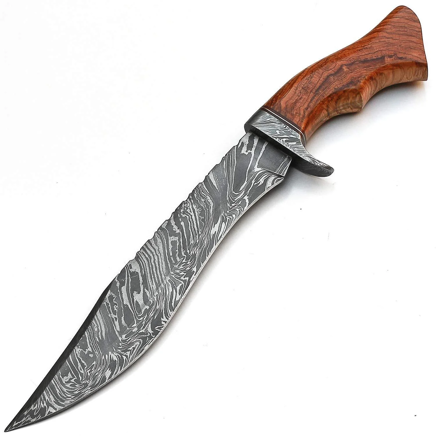Custom Handmade Damascus Steel Hunting Bowie Knife