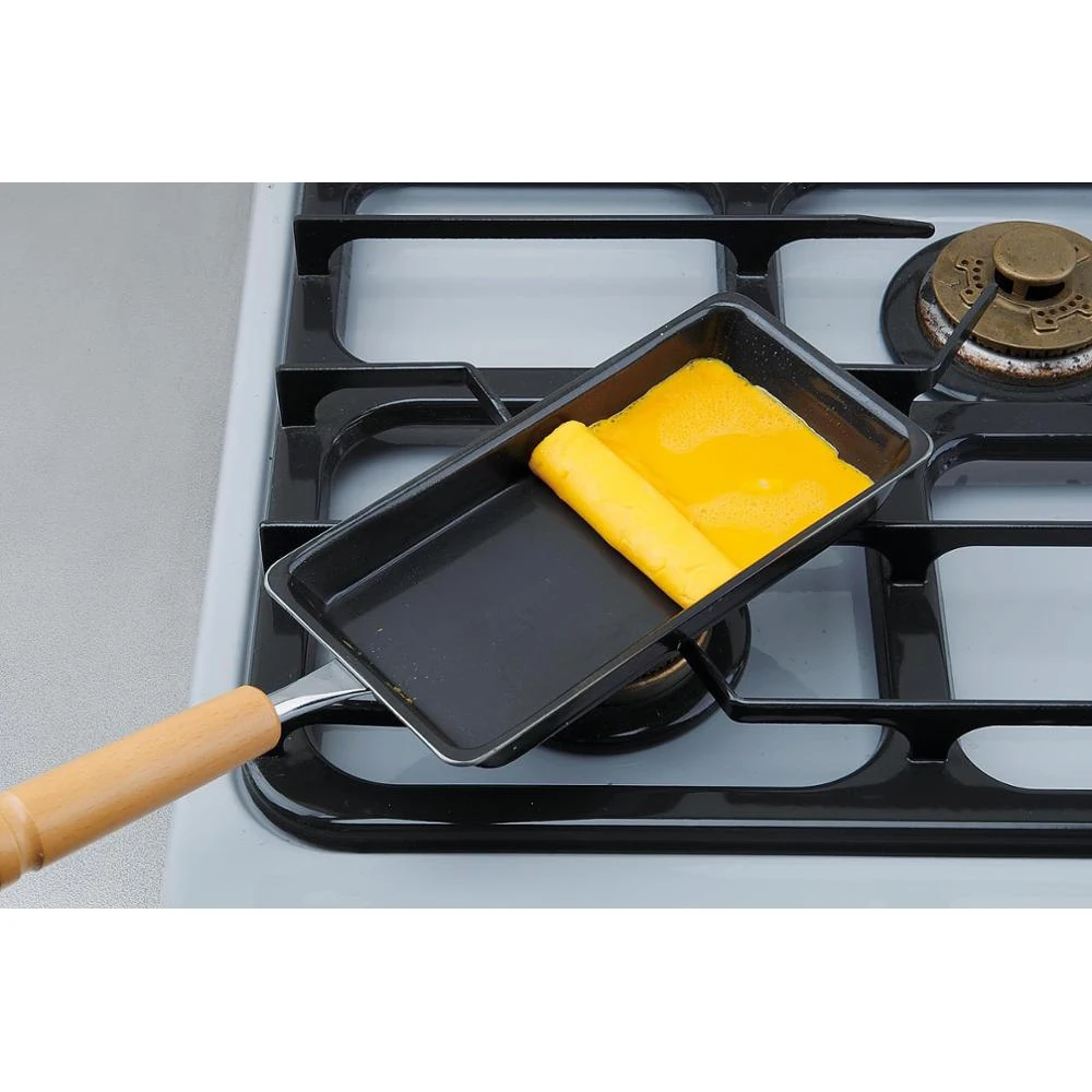 Wood Handle Mini Long Egg Frying Pan