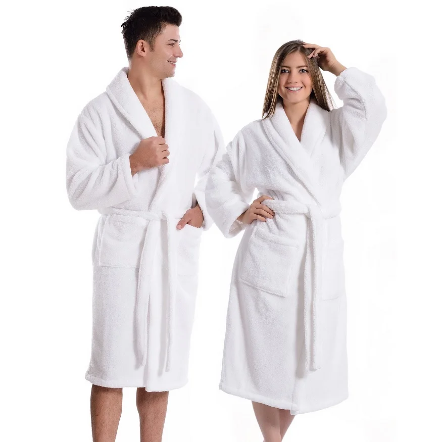 100% cotton plus size towel bathrobe set kimono pattern/shawl collar hotel spa cotton terry cloth bathrobe