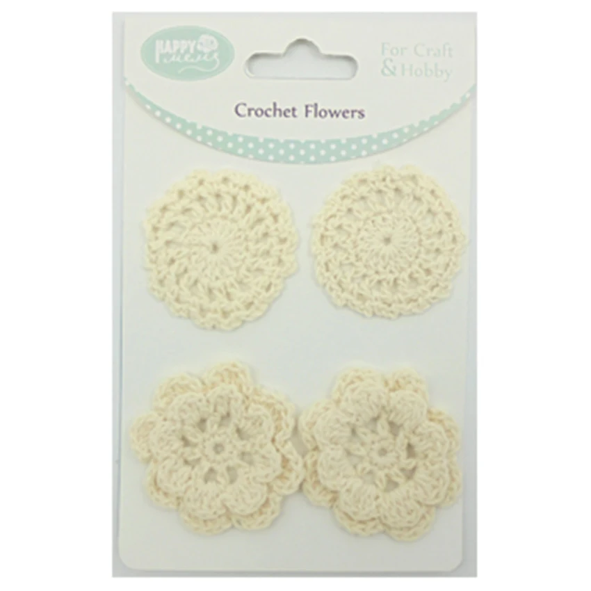 Wholesale 30mm cute crochet flower for garment accessories